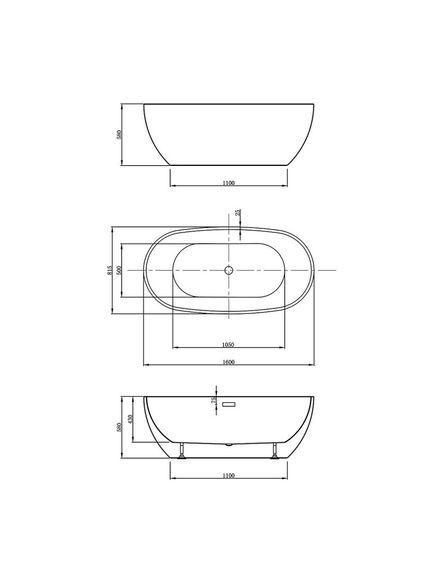 Купить Ванна акриловая Vincea VBT-408-1600 1600*815*580, цвет белый, щелевой перелив, слив хром, , шт (vbt-408-1600) по цене 83619 руб., в Санкт-Петебруге в интернет магазине 100-Систем, а также дургие товары Vincea из раздела Акриловые ванны и Ванны