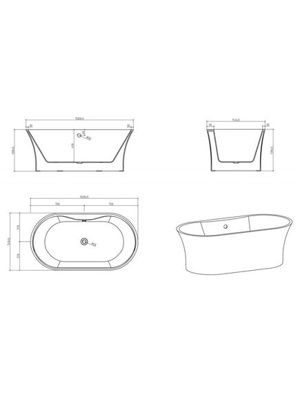 Купить Акриловая ванна BELBAGNO BB201-1500-800 (bb201-1500-800) по цене 88260 руб., в Санкт-Петебруге в интернет магазине 100-Систем, а также дургие товары BelBagno из раздела Акриловые ванны и Ванны