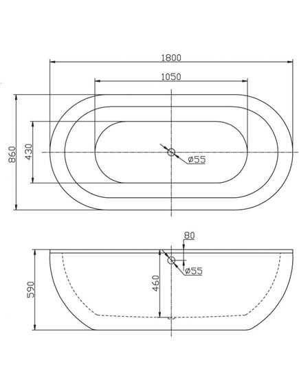 Купить Акриловая ванна BelBagno BB13 180x86 Белая (bb13-1800) по цене 124100 руб., в Санкт-Петебруге в интернет магазине 100-Систем, а также дургие товары BelBagno из раздела Акриловые ванны и Ванны