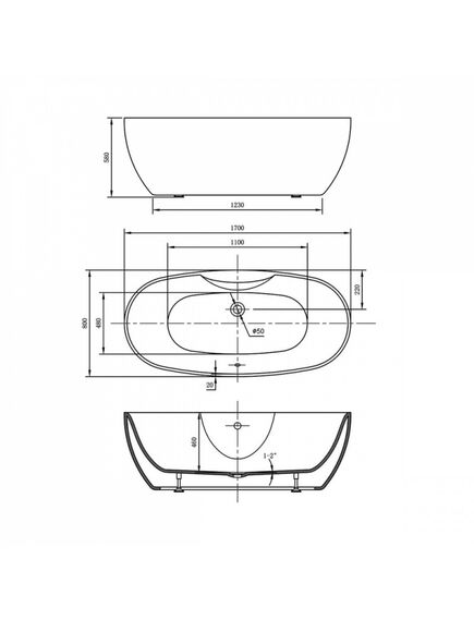 Купить Ванна акриловая Vincea VBT-405B-1700, 1700*800*580, цвет белый, щелевой перелив, слив хром, , шт (vbt-405b-1700) по цене 98268 руб., в Санкт-Петебруге в интернет магазине 100-Систем, а также дургие товары Vincea из раздела Акриловые ванны и Ванны