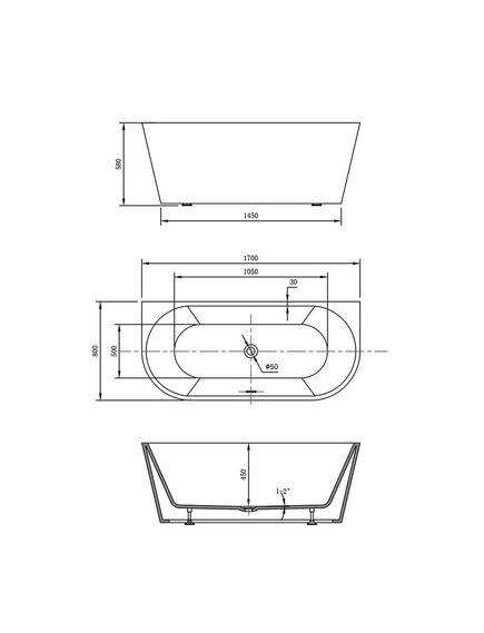 Купить Ванна акриловая Vincea VBT-421-1700, 1700*800*580, цвет белый, щелевой перелив, слив хром, , шт (vbt-421-1700) по цене 99940 руб., в Санкт-Петебруге в интернет магазине 100-Систем, а также дургие товары Vincea из раздела Акриловые ванны и Ванны
