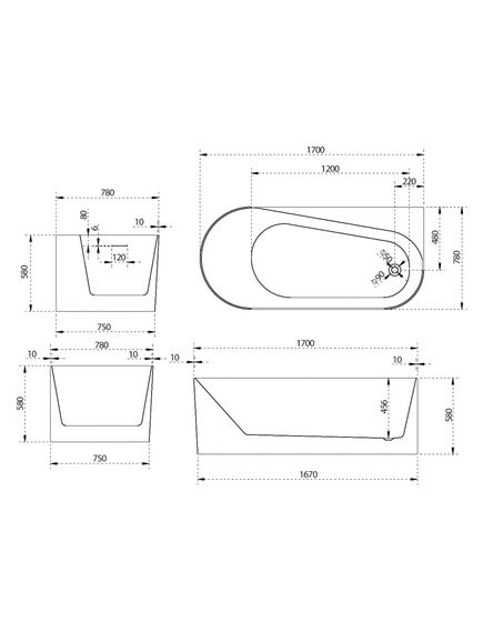 Купить Акриловая ванна ABBER AB9496-1.7 R (ab9496-1.7 r) по цене 99450 руб., в Санкт-Петебруге в интернет магазине 100-Систем, а также дургие товары ABBER из раздела Акриловые ванны и Ванны