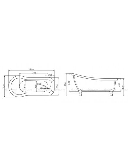 Купить Акриловая ванна 168х72 BelBagno BB20 BB20-1700 (bb20-1700) по цене 68300 руб., в Санкт-Петебруге в интернет магазине 100-Систем, а также дургие товары BelBagno из раздела Акриловые ванны и Ванны