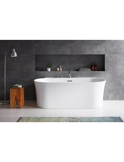 Купить Акриловая ванна 170х80 см BelBagno BB409-1700-800-W/NM, черный/белый (bb409-1700-800-w/nm) по цене 132700 руб., в Санкт-Петебруге в интернет магазине 100-Систем, а также дургие товары BelBagno из раздела Акриловые ванны и Ванны