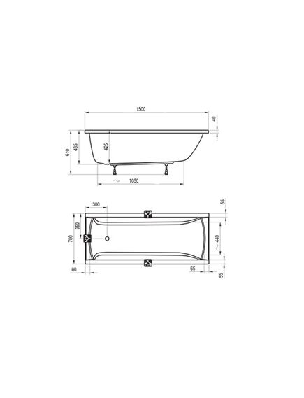 Купить Ванна CLASSIC 150x70 N белая (c521000000) по цене 34650 руб., в Санкт-Петебруге в интернет магазине 100-Систем, а также дургие товары RAVAK из раздела Акриловые ванны и Ванны