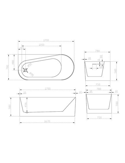 Купить Акриловая ванна ABBER AB9496-1.7 L (ab9496-1.7 l) по цене 99450 руб., в Санкт-Петебруге в интернет магазине 100-Систем, а также дургие товары ABBER из раздела Акриловые ванны и Ванны