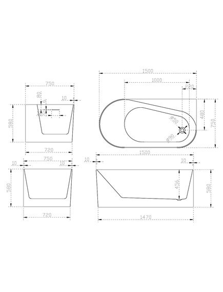 Купить Акриловая ванна ABBER AB9496-1.5 R (ab9496-1.5 r) по цене 96900 руб., в Санкт-Петебруге в интернет магазине 100-Систем, а также дургие товары ABBER из раздела Акриловые ванны и Ванны