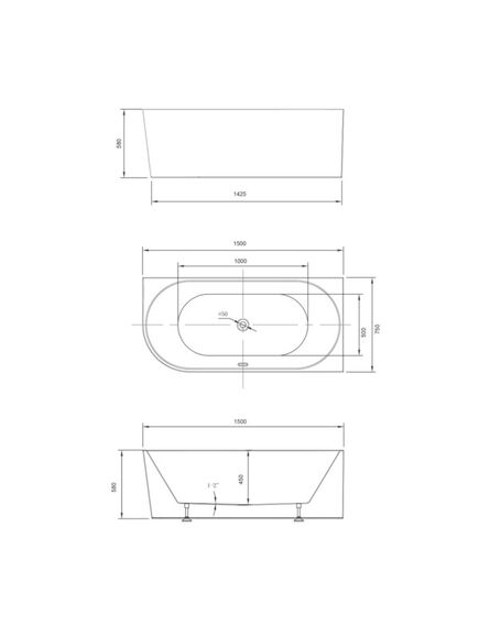 Купить Ванна акриловая Vincea VBT-402-1500R, 1500*750*580, цвет белый, правая, слив-перелив в компл., хро, , шт (vbt-402-1500r) по цене 80550.5 руб., в Санкт-Петебруге в интернет магазине 100-Систем, а также дургие товары Vincea из раздела Акриловые ванны и Ванны