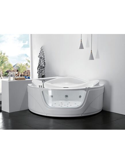Купить Ванна акриловая Gemy G9247 K 165х165х82 см, с г/м, а/м, хромотерапия, белая (g9247 k) по цене 350000 руб., в Санкт-Петебруге в интернет магазине 100-Систем, а также дургие товары  из раздела Гидромассажные ванны и Ванны