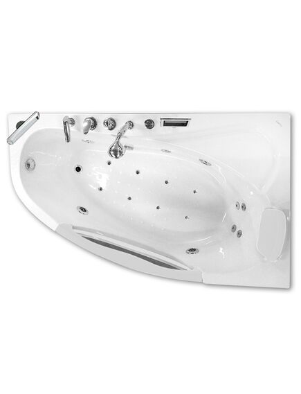 Купить Ванна акриловая Gemy G9046 O R 161х96х68 см, с г/м, а/м, хромотерапия, белая, правая (g9046 o r) по цене 327000 руб., в Санкт-Петебруге в интернет магазине 100-Систем, а также дургие товары  из раздела Гидромассажные ванны и Ванны