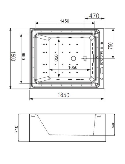 Купить Ванна акриловая Gemy G9268 K 1850х1500х710 с г/м, а/м, хромотерапия, электронный пульт (g9268 k) по цене 360000 руб., в Санкт-Петебруге в интернет магазине 100-Систем, а также дургие товары  из раздела Гидромассажные ванны и Ванны