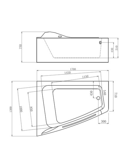Купить Акриловая ванна Gemy G9056 K L (g9056 k l) по цене 290000 руб., в Санкт-Петебруге в интернет магазине 100-Систем, а также дургие товары  из раздела Гидромассажные ванны и Ванны