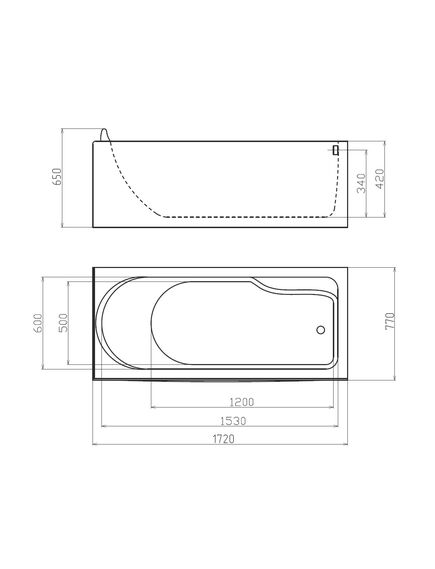 Купить Ванна акрил Gemy G9006-1.7 B R 1700х750 правая, с г/м, хромотерапия (g9006-1.7 b r) по цене 145000 руб., в Санкт-Петебруге в интернет магазине 100-Систем, а также дургие товары  из раздела Гидромассажные ванны и Ванны