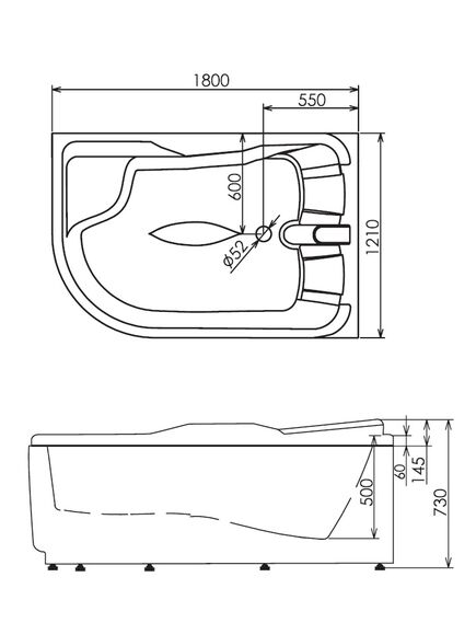 Купить Акриловая ванна Gemy G9083 B R (g9083 b r) по цене 162000 руб., в Санкт-Петебруге в интернет магазине 100-Систем, а также дургие товары  из раздела Гидромассажные ванны и Ванны