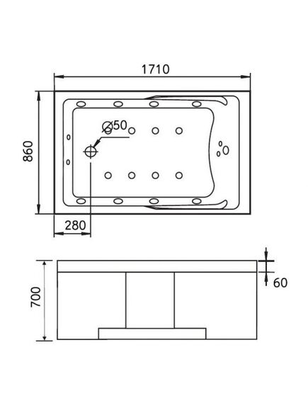Купить Акриловая ванна Gemy G9066-II К 171х86 L с гидромассажем (g9066 ii kl) по цене 270000 руб., в Санкт-Петебруге в интернет магазине 100-Систем, а также дургие товары  из раздела Гидромассажные ванны и Ванны
