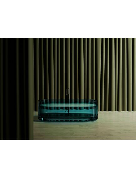 Купить Прозрачная ванна ABBER Kristall AT9708Aquamarin бирюзовая (at9708aquamarin) по цене 360000 руб., в Санкт-Петебруге в интернет магазине 100-Систем, а также дургие товары ABBER из раздела Ванны из камня и Ванны
