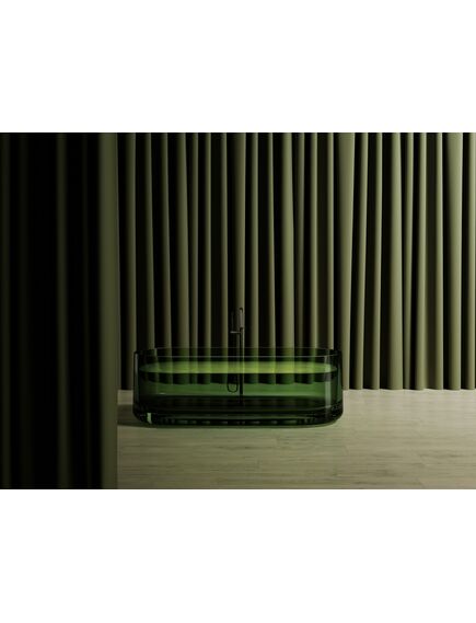 Купить Прозрачная ванна ABBER Kristall AT9708Emerald зеленая (at9708emerald) по цене 360000 руб., в Санкт-Петебруге в интернет магазине 100-Систем, а также дургие товары ABBER из раздела Ванны из камня и Ванны