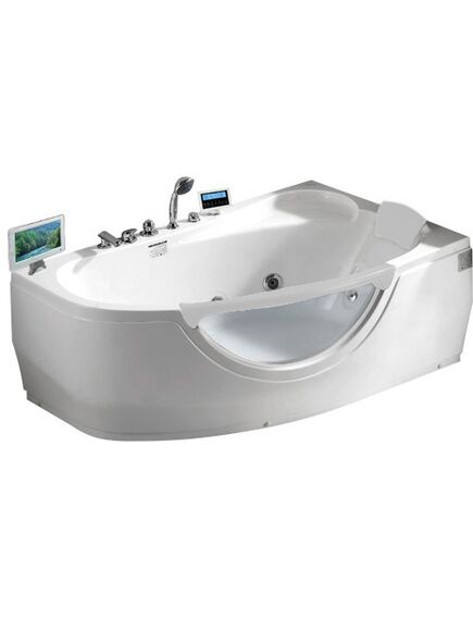 Купить Ванна акриловая Gemy G9046 O R 161х96х68 см, с г/м, а/м, хромотерапия, белая, правая (g9046 o r) по цене 327000 руб., в Санкт-Петебруге в интернет магазине 100-Систем, а также дургие товары  из раздела Гидромассажные ванны и Ванны