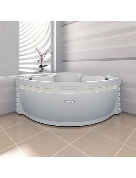 Купить Фронтальная панель с горизонтальной декоративной вставкой "Кристаллы Swarovski" и вертикальными декоративными вставками "Арт-мозаика" к ванне Сорренто 130х130 (1-21-0-0-0-039) по цене 24321 руб., в Санкт-Петебруге в интернет магазине 100-Систем, а также дургие товары RADOMIR из раздела Панель фронтальная (передняя) и Комплектующие для ванн