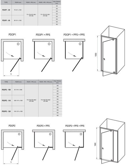 Купить Душевая дверь в нишу 90 см Ravak Pivot PDOP1-90 03G70300Z1, чёрный+транспарент (03g70300z1) по цене 66770 руб., в Санкт-Петебруге в интернет магазине 100-Систем, а также дургие товары RAVAK из раздела Душевые двери и Душевые двери, перегородки