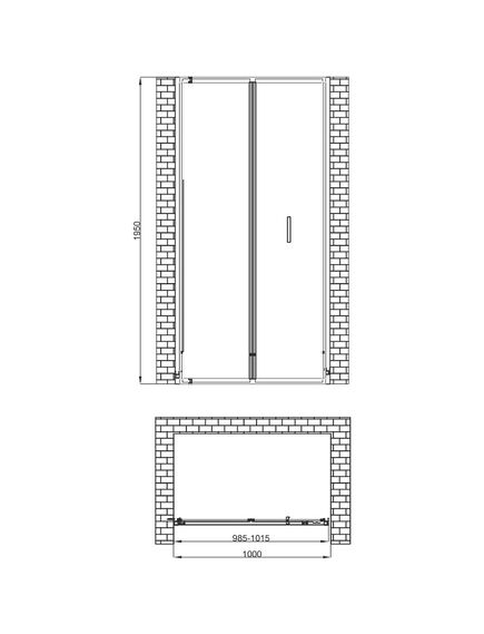 Купить Душевая дверь LEGOS LS-4 1000 (062029) по цене 30990 руб., в Санкт-Петебруге в интернет магазине 100-Систем, а также дургие товары BERGES из раздела Душевые двери и Душевые двери, перегородки