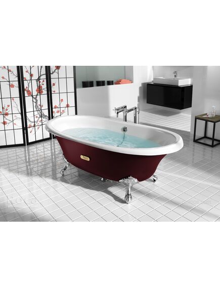 Купить Ванна Roca Newcast бургундия, anti-slip 170x85 233650003 (233650003) по цене 232586.77 руб., в Санкт-Петебруге в интернет магазине 100-Систем, а также дургие товары ROCA из раздела Чугунные ванны и Ванны