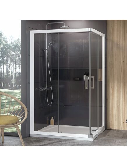 Купить Душевая дверь в нишу 120 см Ravak 10° 1ZJG0100Z1, transparent, белый (1zjg0100z1) по цене 90310 руб., в Санкт-Петебруге в интернет магазине 100-Систем, а также дургие товары RAVAK из раздела Душевые двери и Душевые двери, перегородки