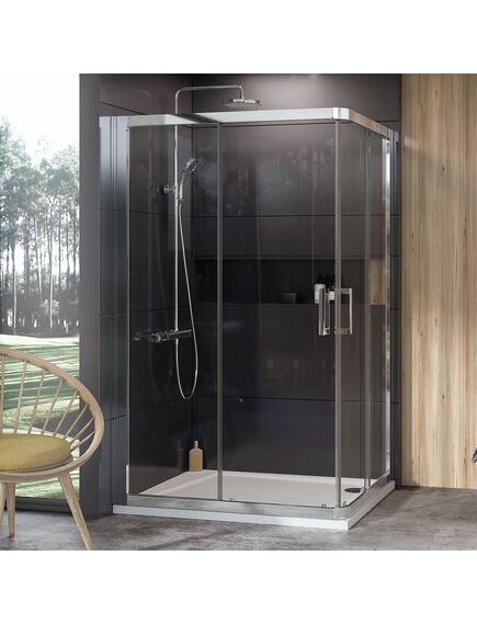 Купить Душевая дверь в нишу 80 см Ravak 10° 1ZJ40C00Z1, transparent, хром (1zj40c00z1) по цене 76780 руб., в Санкт-Петебруге в интернет магазине 100-Систем, а также дургие товары RAVAK из раздела Душевые двери и Душевые двери, перегородки