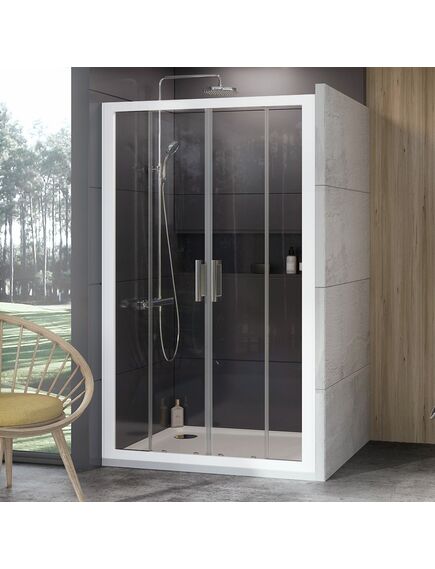 Купить Душевая дверь в нишу 150 см Ravak 10° 0ZKP0100Z1, transparent, белый (0zkp0100z1) по цене 76734 руб., в Санкт-Петебруге в интернет магазине 100-Систем, а также дургие товары RAVAK из раздела Душевые двери и Душевые двери, перегородки