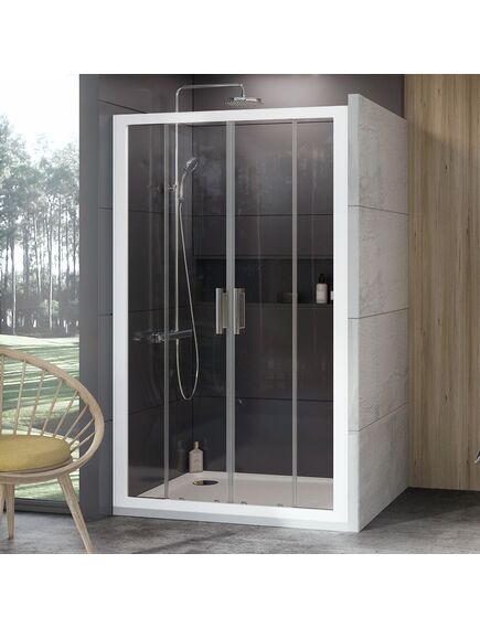 Купить Душевая дверь в нишу 190 см Ravak 10° 0ZKL0100Z1, transparent, белый (0zkl0100z1) по цене 145090 руб., в Санкт-Петебруге в интернет магазине 100-Систем, а также дургие товары RAVAK из раздела Душевые двери и Душевые двери, перегородки