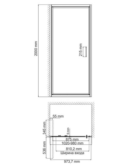 Купить Salm 27I12 Душевая дверь (27i12) по цене 58848 руб., в Санкт-Петебруге в интернет магазине 100-Систем, а также дургие товары WasserKRAFT из раздела Душевые двери и Душевые двери, перегородки