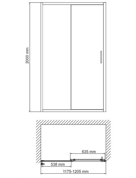 Купить Душевая дверь WasserKRAFT Main 41S05 120х200 Хром (41s05) по цене 41696 руб., в Санкт-Петебруге в интернет магазине 100-Систем, а также дургие товары WasserKRAFT из раздела Душевые двери и Душевые двери, перегородки