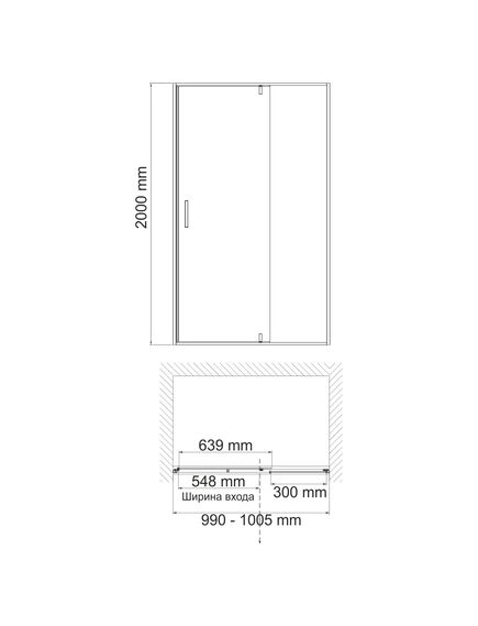 Купить Elbe 74P12 Душевая дверь (74p12) по цене 51000 руб., в Санкт-Петебруге в интернет магазине 100-Систем, а также дургие товары WasserKRAFT из раздела Душевые двери и Душевые двери, перегородки