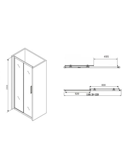 Купить Душевая дверь ABBER Schwarzer Diamant AG30120BH (ag30120bh) по цене 26690 руб., в Санкт-Петебруге в интернет магазине 100-Систем, а также дургие товары ABBER из раздела Душевые двери и Душевые двери, перегородки