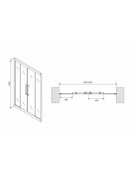 Купить Душевая дверь ABBER Schwarzer Diamant AG33180BH (ag33180bh) по цене 32300 руб., в Санкт-Петебруге в интернет магазине 100-Систем, а также дургие товары ABBER из раздела Душевые двери и Душевые двери, перегородки