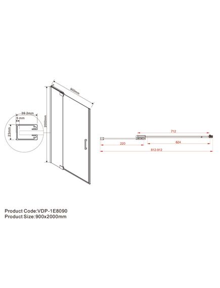 Купить Душевая дверь Extra VDP-1E8090CG, 800/900, хром, стекло тонированное, , шт (vdp-1e8090cg) по цене 34114.5 руб., в Санкт-Петебруге в интернет магазине 100-Систем, а также дургие товары Vincea из раздела Душевые двери и Душевые двери, перегородки