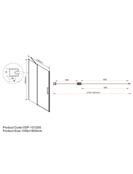 Купить Душевая дверь Orta VPP-1O120CL, 1200, хром, прозрачное стекло, , шт (vpp-1o120cl) по цене 36518 руб., в Санкт-Петебруге в интернет магазине 100-Систем, а также дургие товары Vincea из раздела Душевые двери и Душевые двери, перегородки