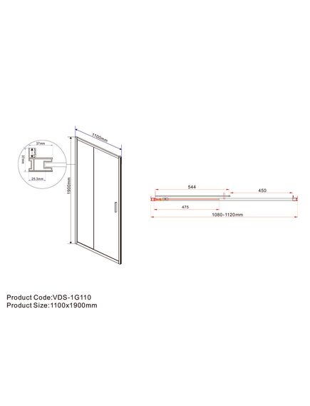 Купить Душевая дверь Garda VDS-1G110CL, 1100, хром, стекло прозрачное, , шт (vds-1g110cl) по цене 24909 руб., в Санкт-Петебруге в интернет магазине 100-Систем, а также дургие товары Vincea из раздела Душевые двери и Душевые двери, перегородки