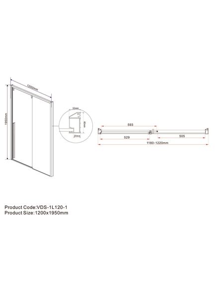 Купить Душевая дверь Lugano VDS-1L120CGB-1, черный, стекло тонированное, , шт (vds-1l120cgb-1) по цене 48929.75 руб., в Санкт-Петебруге в интернет магазине 100-Систем, а также дургие товары Vincea из раздела Душевые двери и Душевые двери, перегородки