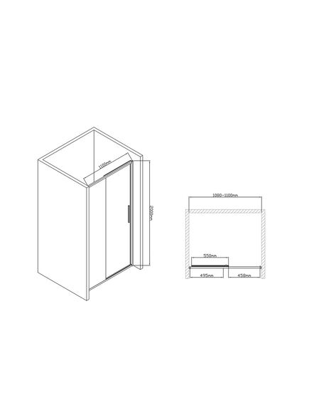 Купить Душевая дверь Slim-U VDS-2SU110CL, 1100, хром, стекло прозрачное, , шт (vds-2su110cl) по цене 18867 руб., в Санкт-Петебруге в интернет магазине 100-Систем, а также дургие товары Vincea из раздела Душевые двери и Душевые двери, перегородки