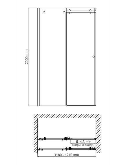 Купить Vils 56R05 Душевая дверь (56r05) по цене 54990 руб., в Санкт-Петебруге в интернет магазине 100-Систем, а также дургие товары WasserKRAFT из раздела Душевые двери и Душевые двери, перегородки