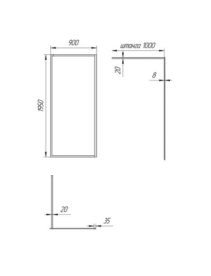 Купить Душевая перегородка 90x195 рисунок рамка (paini-walkin90f) по цене 34430 руб., в Санкт-Петебруге в интернет магазине 100-Систем, а также дургие товары Paini из раздела Душевые перегородки и Душевые двери, перегородки