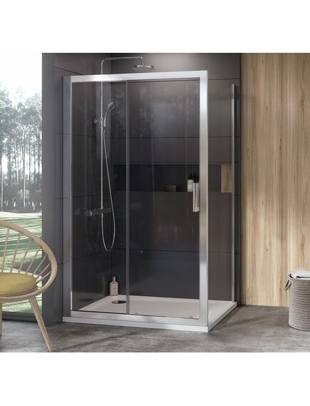 Купить Боковая стенка 90 см Ravak 10° 9UV70U00Z1, transparent, сатин (9uv70u00z1) по цене 39050 руб., в Санкт-Петебруге в интернет магазине 100-Систем, а также дургие товары RAVAK из раздела Душевые перегородки и Душевые двери, перегородки