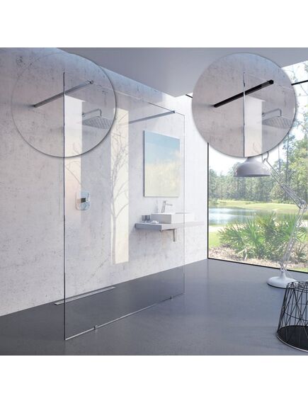 Купить Душевая перегородка 160х200 см Ravak Walk-In Free GW9FS0C00Z1, transparent, хром (gw9fs0c00z1) по цене 68750 руб., в Санкт-Петебруге в интернет магазине 100-Систем, а также дургие товары RAVAK из раздела Душевые перегородки и Душевые двери, перегородки