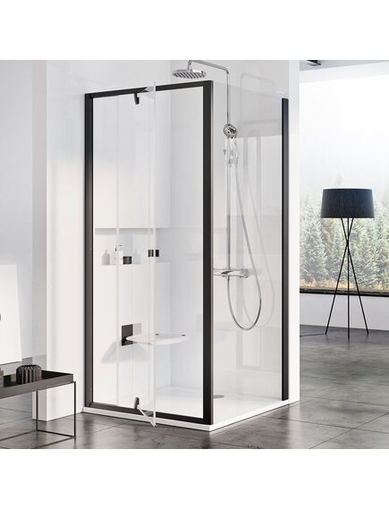 Купить Боковая стенка 90 см Ravak Pivot 90G70300Z1, transparent, черный (90g70300z1) по цене 32890 руб., в Санкт-Петебруге в интернет магазине 100-Систем, а также дургие товары RAVAK из раздела Душевые перегородки и Душевые двери, перегородки
