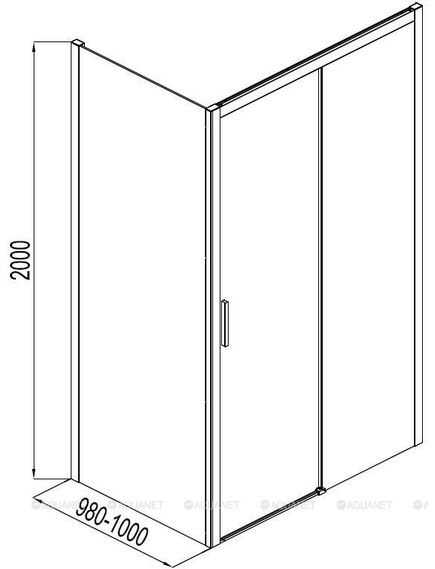 Купить Боковая стенка Aquanet Pleasure AE60-F-100H200U-BT 100, прозрачное стекло (ae60-f-100h200u-bt) по цене 20230 руб., в Санкт-Петебруге в интернет магазине 100-Систем, а также дургие товары AQUANET из раздела Душевые перегородки и Душевые двери, перегородки