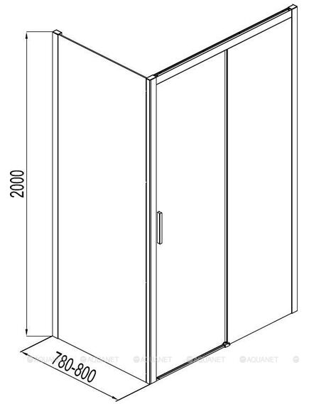 Купить Боковая стенка Aquanet Pleasure AE60-F-80H200U-BT 80, прозрачное стекло (ae60-f-80h200u-bt) по цене 18330 руб., в Санкт-Петебруге в интернет магазине 100-Систем, а также дургие товары AQUANET из раздела Душевые перегородки и Душевые двери, перегородки