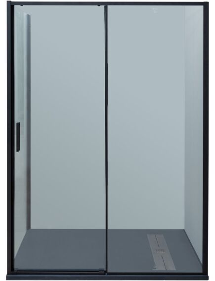 Купить Боковая стенка Aquanet Pleasure Evo 800 AE65-F80-BT профиль черный, прозрачное стекло (ae65-f80-bt) по цене 12640 руб., в Санкт-Петебруге в интернет магазине 100-Систем, а также дургие товары AQUANET из раздела Душевые перегородки и Душевые двери, перегородки
