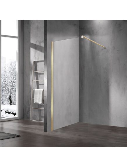 Купить Душевая перегородка Walk-In VSW-1H120CLG, 1200*2000, матовый золотой, стекло прозрачное, , шт (vsw-1h120clg) по цене 21166 руб., в Санкт-Петебруге в интернет магазине 100-Систем, а также дургие товары Vincea из раздела Душевые перегородки и Душевые двери, перегородки