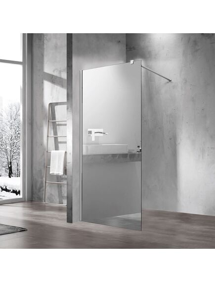 Купить Душевая перегородка Walk-In VSW-1H900MR, 900*2000, хром, стекло зеркальное, , шт (vsw-1h900mr) по цене 26695 руб., в Санкт-Петебруге в интернет магазине 100-Систем, а также дургие товары Vincea из раздела Душевые перегородки и Душевые двери, перегородки